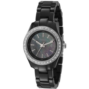 Watch strap Fossil ES2436 Plastic Black 14mm